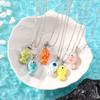 Cute Creativity Stereo Painted Ceramics Ocean Tropical Fish Pendant Necklace for Women Summer Funny Jewelry Accessories Gifts
