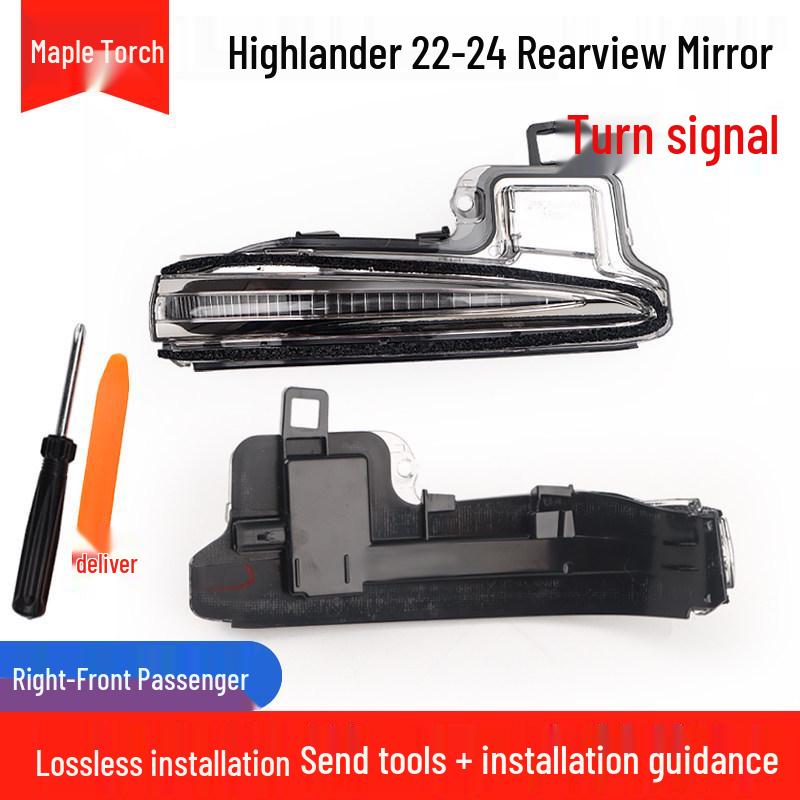 Toyota Highlander 22-24 Rearview Mirror Shell with Turn Signal Reflective Frame