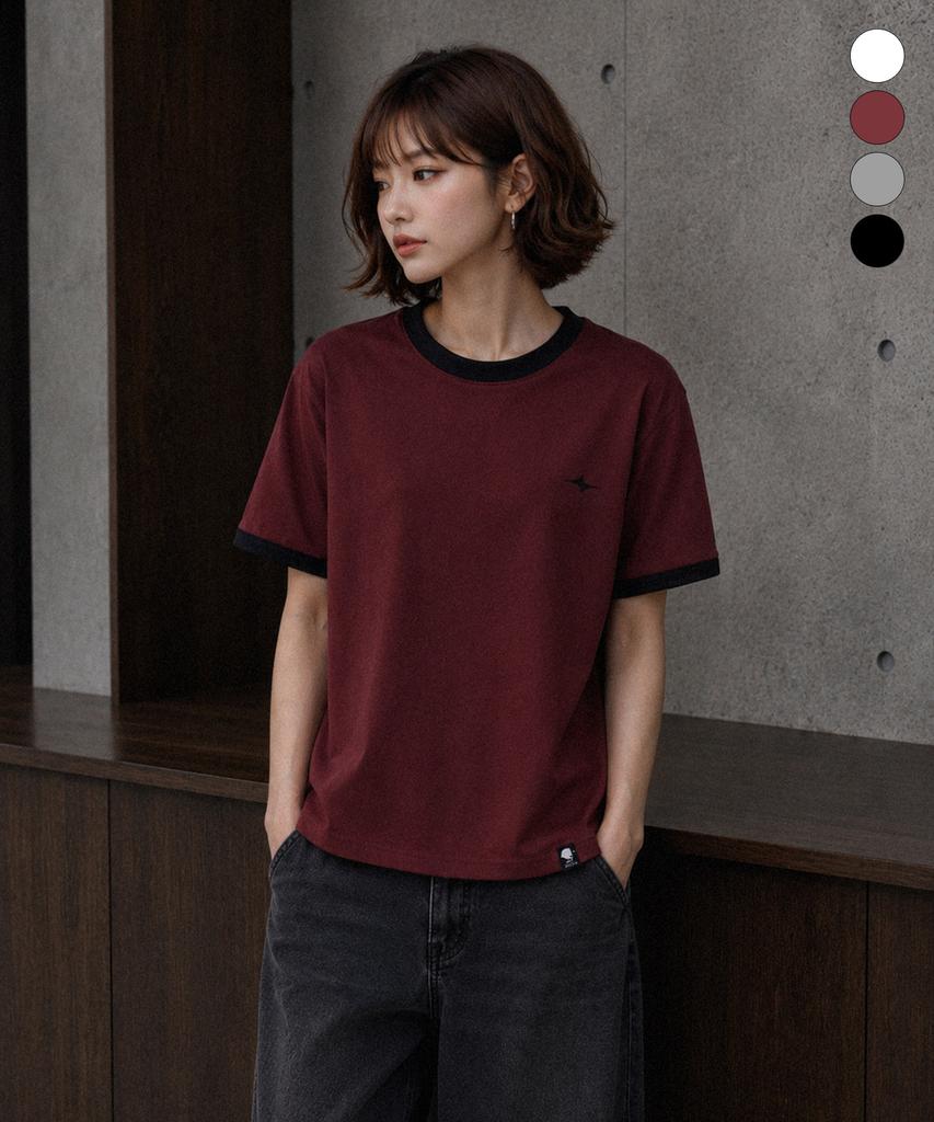 GHOST REPUBLIC Crop Ringer Short Sleeve T-Shirt 4 Colors Gt-394