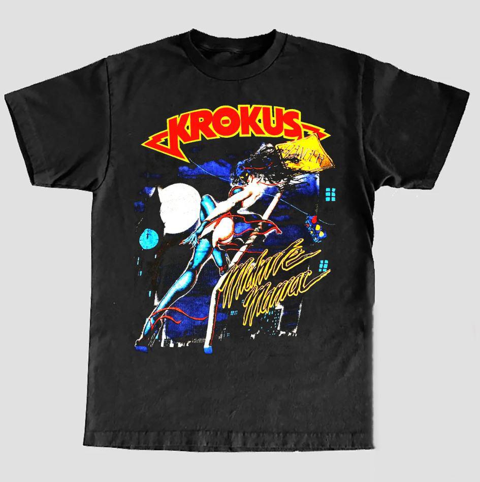 

Krokus Band Midnight Maniac Альбом Для Мужчин Женщин Хлопковая Футболка Топы Футболка S-2345XL M