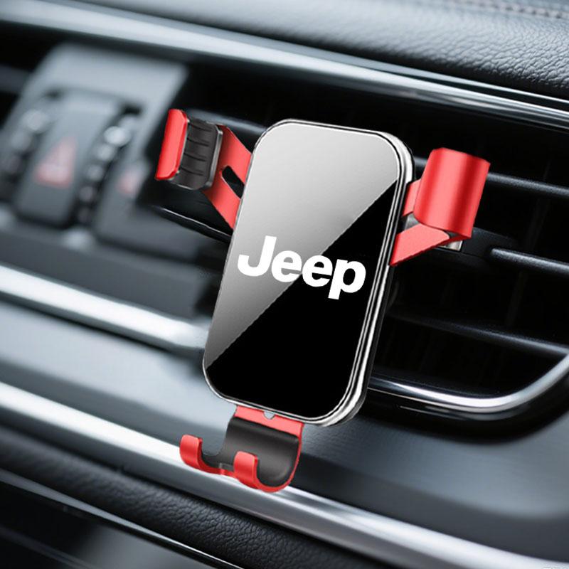 Auto Phone Holder Car Air Vent Clip Mount Mobile Phone Holder For Jeep TRAILHAWK COMMANDER LIBERTY Wrangler Lanyard Accessories AKY1