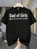 Dad's Favorite Graphic Tee - Soft Casual Short Sleeve Crew Neck T-Shirt with Dad of Girls #Outnumber