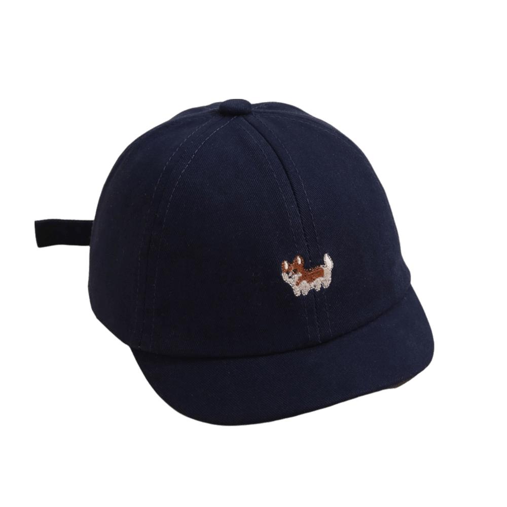 

Solid Color Baby Baseball Hat Corgi Dog Adjustable Cap Cute Summer Cap Children темно-синього кольору