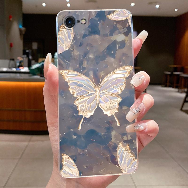 Flowers Case For iphone 7 8 Plus SE 2020 Capa Clear Soft Silicone Phone Covers For iphone 7plus 8+ Fundas Pattern Transparent