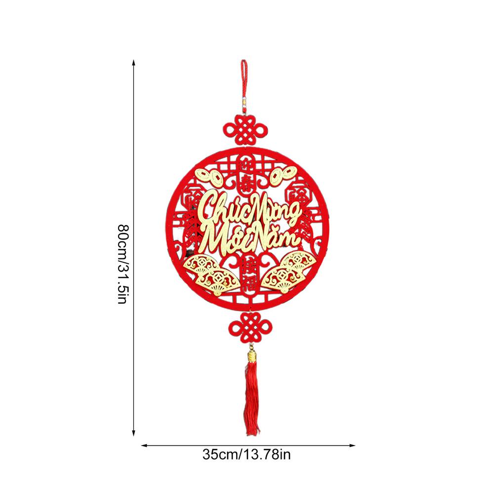 

Вьетнамское украшение на Лунный Новый год благословение Вьетнамские буквы 2025 Праздник Весны Веер Украшение Лунный Новый год Подвесной декор