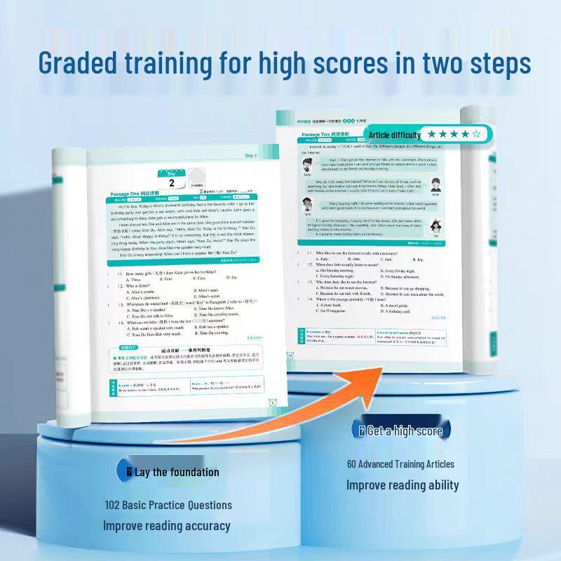 YiBei Junior High English Reading & Cloze Test: Basic & Advanced Edition for Grades 7-9
