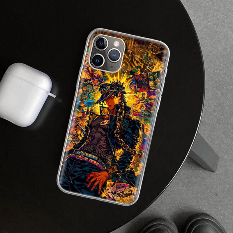 JoJo's Bizarre Adventure Kujo Jotaro Phone Case Cover for iPhone 11 12 13 Mini 14 15 Plus 16 Pro Max 17 Air 7 8 + SE Art Customi
