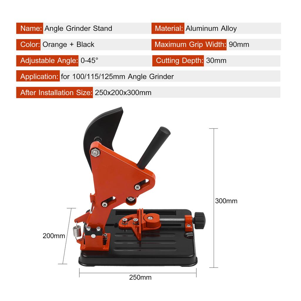 100-125 Multifunctional Angle Grinder Stand Grinder Holder Cutter Support Bracket Cutting Machine Holder for 100Celsius115Celsius125mm Angle Mill Wood