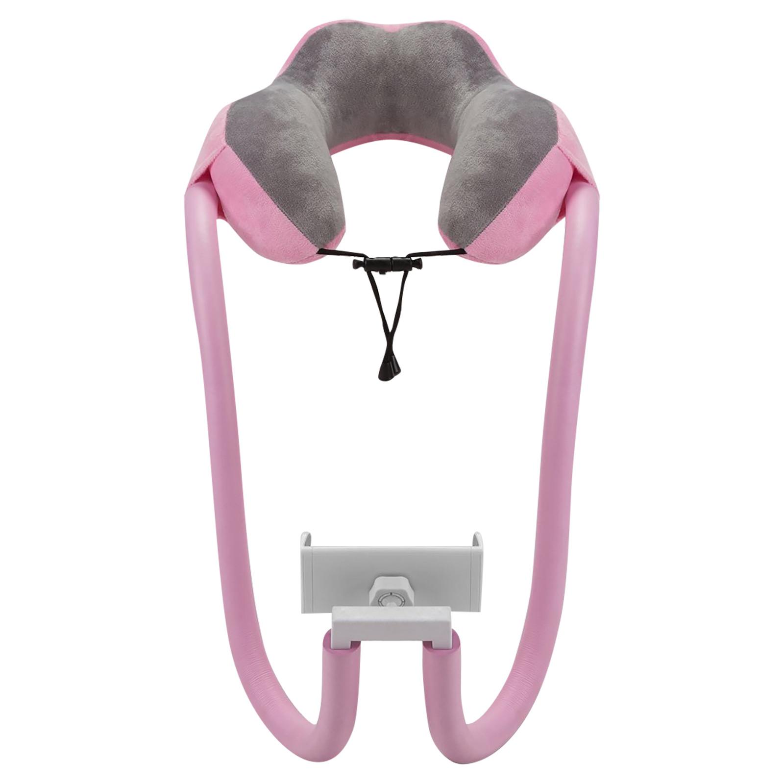 Mobile Phone Holder With Lazy Support U-shaped Pillow Nap Pillow Memory Foam Cervical Spine Neck Pillow One Size розовый
