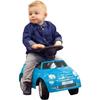 Porteur fiat 500 sonore pour enfant - mgm - bleu - dès 12 mois