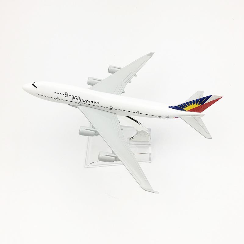 Aircraft Model with Landing Gear Display 1:400 Scale B747 Philippine Airlines 16CM Alloy Metal Model Aircraft Plane Simulation A