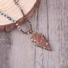 Collana KELITCH con Perle di Agata Opaca e Cristallo, Ciondolo Pietra Preziosa, Collana Lunga Statement per Donne (4 Ciondoli)