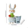 Bunny Figurine for Easter Flower Pot Centerpiece Rabbit Sculpture Home Decor