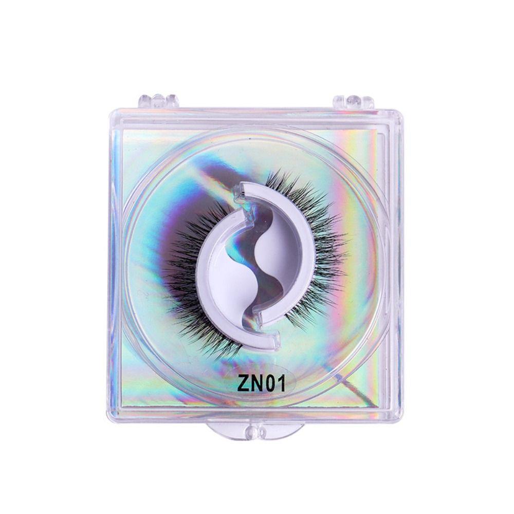 1/Pairs 3 Seconds To Wear 3D Mink Lashes Natural Faux Mink Eyelashes Self-adhesive False Eyelashes