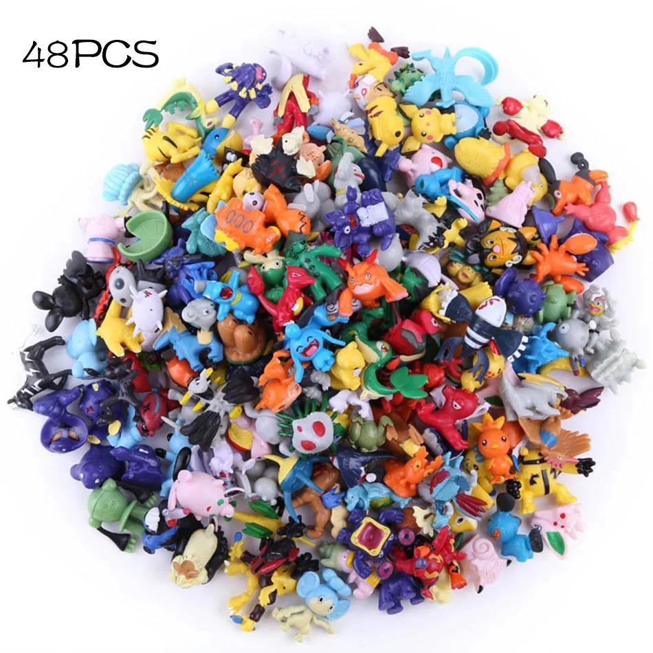 144PCS Pokemon Figure Toys, Blind Box Anime Pikachu Action Figure Model, Ornament Decoration, Collectible Toys, Christmas Gifts