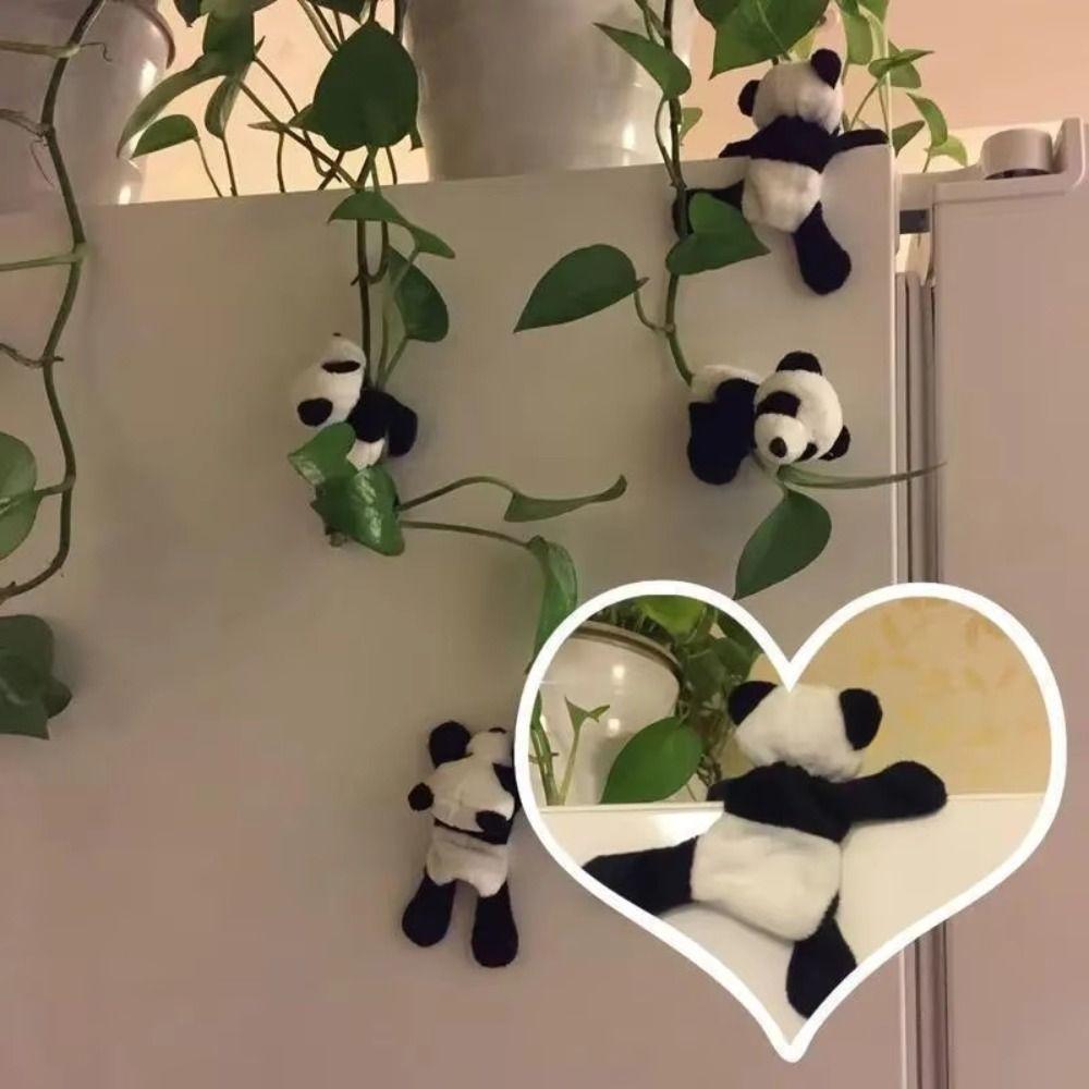 Cute Mini Panda Refrigerator Magnet Cartoon Panda Decorative Refrigerator Decor
