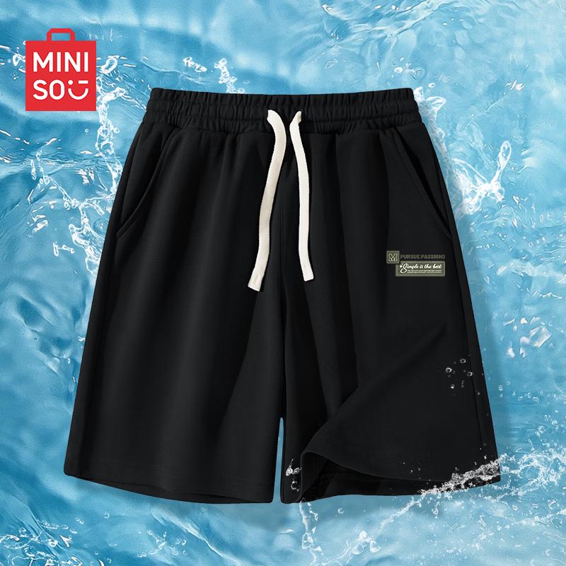 MINISO Men s Summer Relaxed Fit Mid-Length Shorts M
