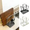 Pot Lid Organizer Non-Slip Waterproof Space Saving Tool Pan Lid Organizer For Pans Kitchen Cooking Countertops Cabinet Indoor