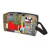 Cestovní Piet Mondrian Minimalistický De Stijl Toaletní taška Móda Moderní umění Organizér na make-up a kosmetiku Krása Úložný prostor Pouzdro Dopp Kit