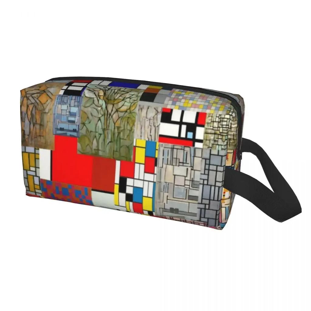 Cestovní Piet Mondrian Minimalistický De Stijl Toaletní taška Móda Moderní umění Organizér na make-up a kosmetiku Krása Úložný prostor Pouzdro Dopp Kit