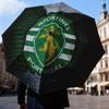 Sporting Portugal Crest Automatic Folding Umbrella - 8-Rib Travel Umbrella with Auto Open/Close & Portable Gifts for holidays or birthdays