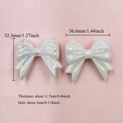32,3*36,6 mm Koraliki Naszyjnik Bransoletka do Ręcznie Robionych Biżuterii Duża Kokardka Akcesoria DIY Koraliki Luźne Akrylowe 6 szt. Akcesoria do Wisiorków