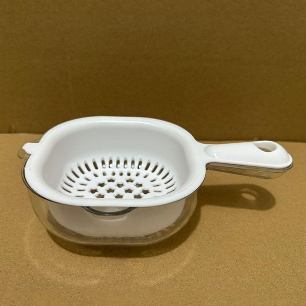 2 in 1 Drain Basket Cute Vegetable Storage Basket Simplicity Drainage Bowl Kitchen