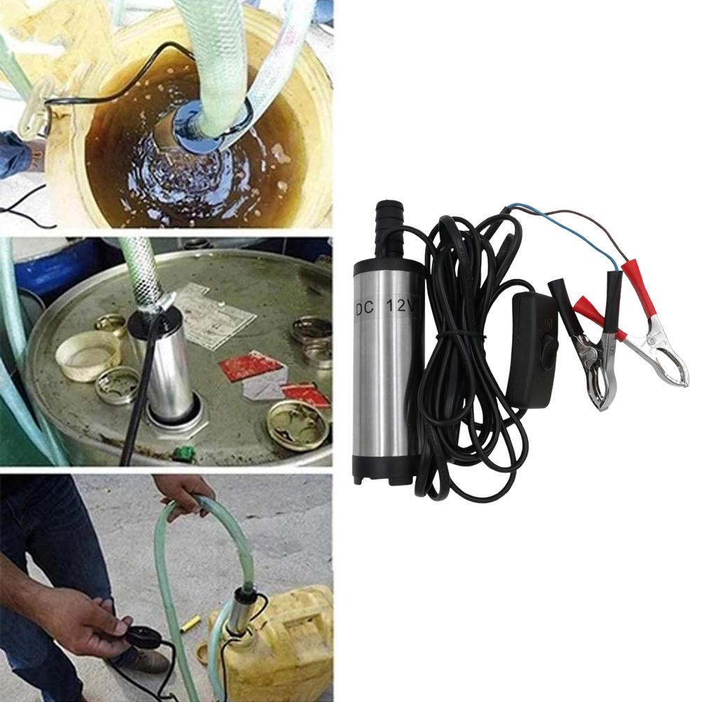 NEW Oil Pump DC12V Electric Fuel Transfer Pump Water Oil Transfer Refueling Submersible Pumps For Engine Boat Motorbike Cars
