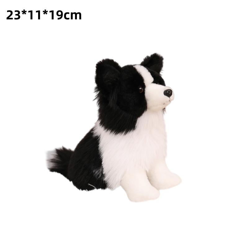 Sheepdog Plush Toys Border Collie Stuffed Doll Simulated Dog Toys Hobbies Collection Home Decor Toys Creative Birthday Gifts