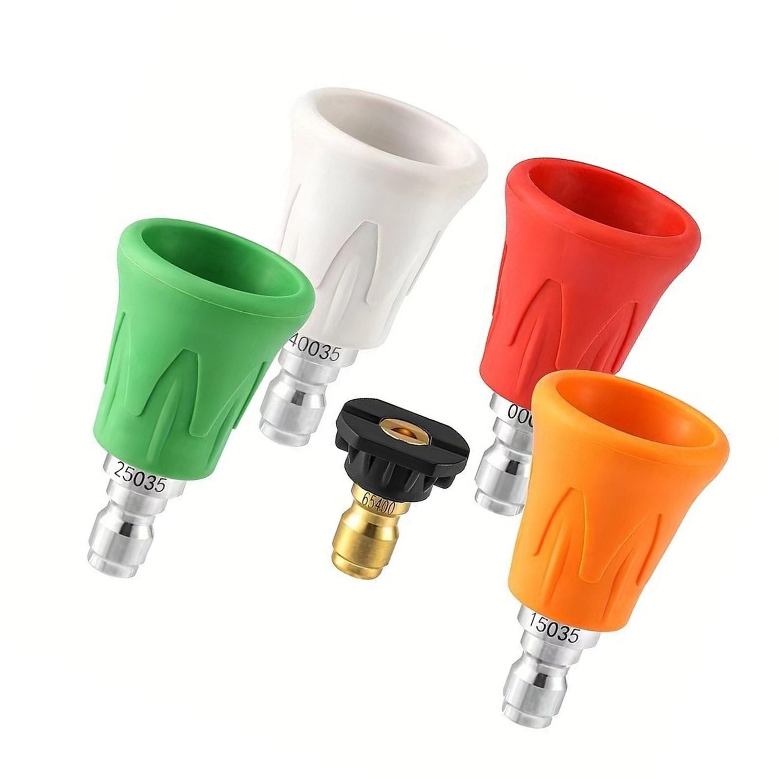 

Universal Pressure Washer Attachment 1/4 Quick Connector 5 Different Sprayer Angles Pressure Washer Nozzle 1