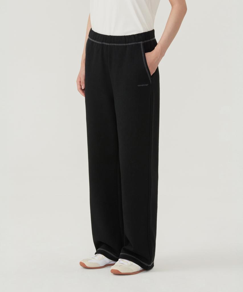 COVERNAT WOMAN Straight Sweatpants Black