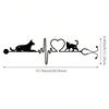 Vet Inspired Heartbeat Metal Wall Art for Pet Lovers Home Garden Decor