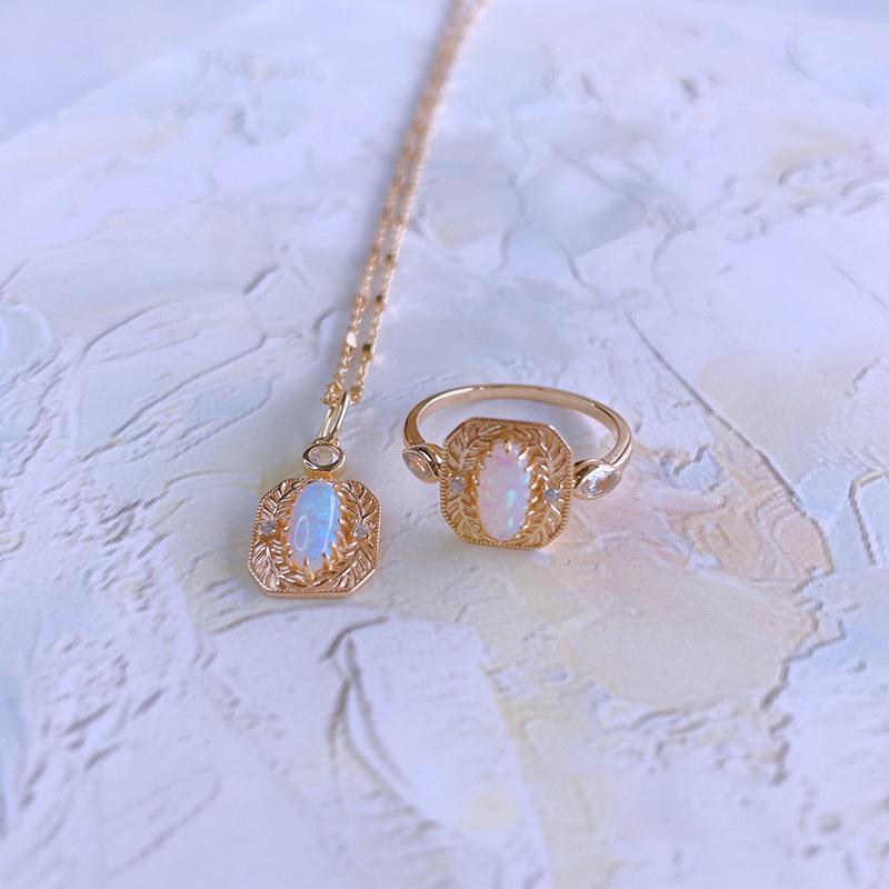 Japanese Vintage Double-Sided Labradorite Amethyst Pendant Necklace