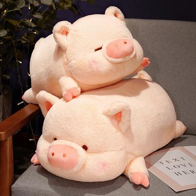 Cute Chubby Piggy Throw Pillow Plush Toy Doll Lying On the Pig Doll Girl Bed Sleeping Soothing Doll