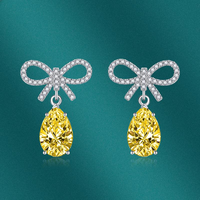 BELLA BOX Luxury Women Stud Earrings Wedding Engagement Party Gift