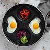4-Hole Frying Pot Pan Thickened Omelet Pan Non-stick Pans Pan Steak Purpose Pan Cooking Cookware Dual Pancake Egg Egg Ham O1Q1