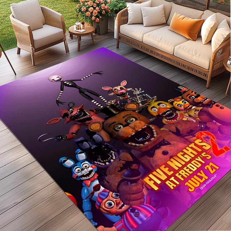 Five Nights at Freddy's Druckteppich, Waschbarer Bodenteppich, Für Eingangsbereich Schlafsaal Waschküche Büro Arbeitszimmer, Heimdekoration Geburtstag Weihnachtsgeschenk