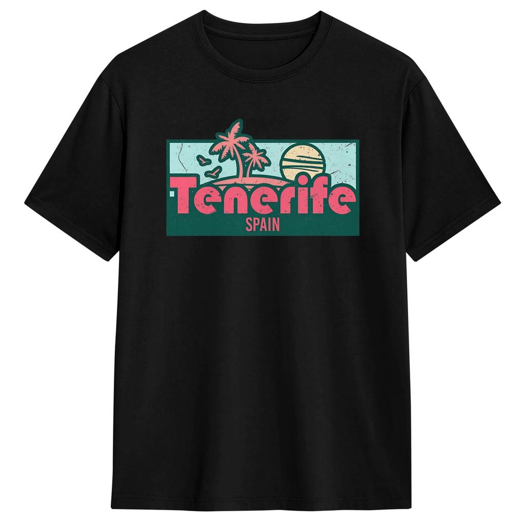 Tenerife Spain T Shirt Fashion T Shirts Shortsleeve Vintage Tops Summer Cotton 4xl 5xl 6xl Clothing