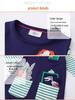 Autumn Cartoon Round Neck Long Sleeve Dress for Girls