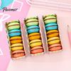 Macaron Eraser Stationery 5Pcs Cookie-Shaped Set Cute Creative Erasers for Kids Students Novelty Dessert Shaped Colorful Pastel Soft Rubber Fun School