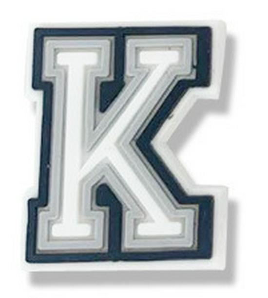 Black & White Letter Series PVC Clog Shoe Charms - Soft Rubber Shoe Flowers & Accessories