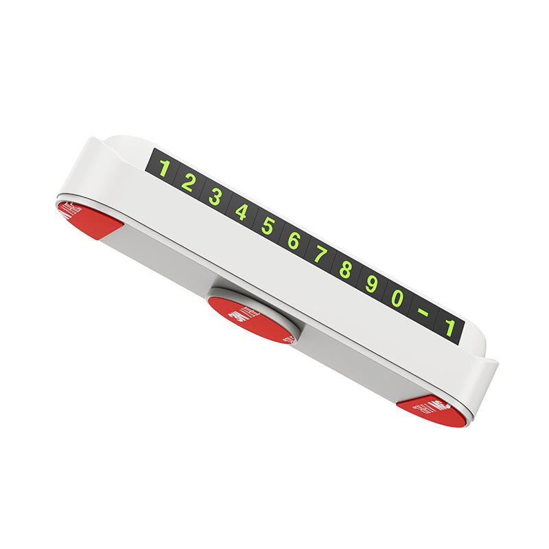 Hidden Press-Type Car Dashboard Phone Number Plate for Temporary Parking