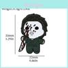 Creative Cartoon Halloween Series Brooch Scary Dark Metal Badge With Screaming Chainsaw Clown