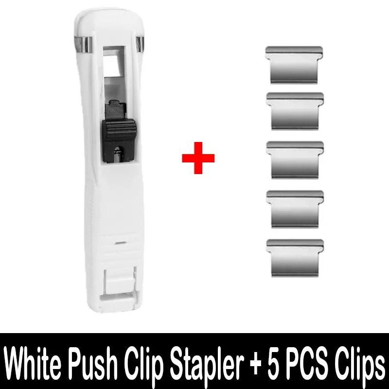 Push Clip Stapler Staple Remover Binder Push Clamp Tape Dispenser Paper Clips Office Supplies Set Desktop Stapler Stationery