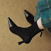 Fashion New Autumn Winter Women Boot Shoes for Women Pointed Toe Short Boots Fashion Boots Handmade High Heels Elastic Skinny Boots