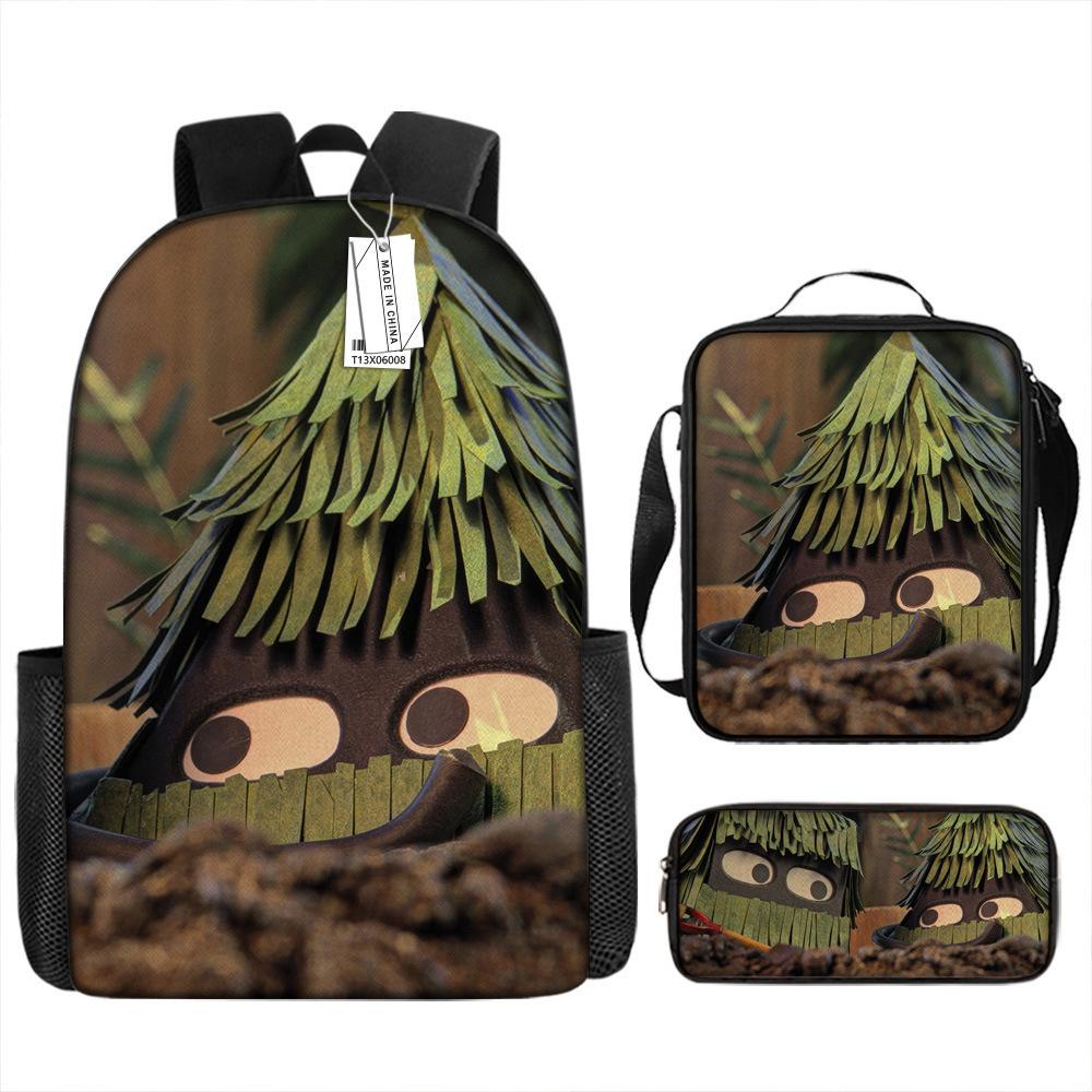 Luxury Novelty Peculiar Cool Shape Island 3D Print 3pcs/Set Pupil School Bags Laptop Daypack Backpack Lunch Bag Pencil Case
