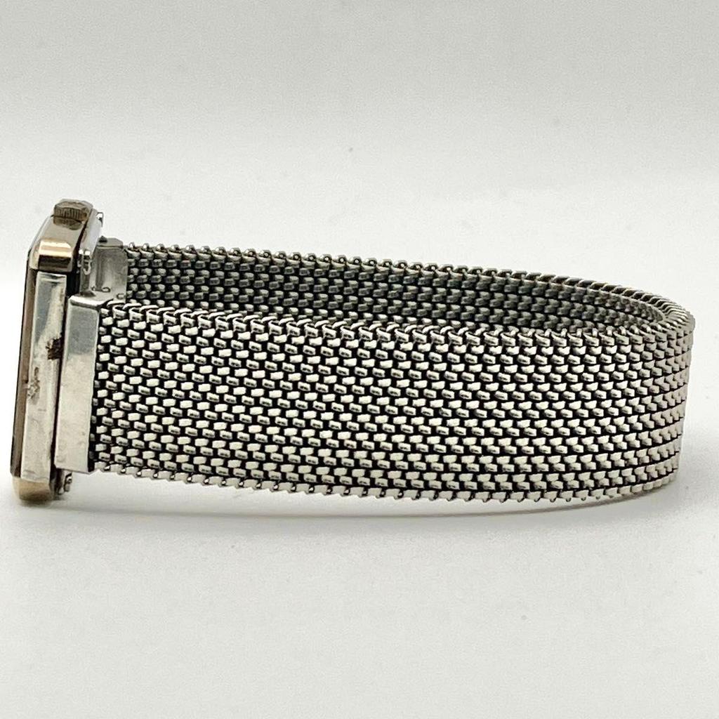 Used Working item Rado Diastar Watch Men's Gold Dial Square New Battery RADO DIASTAR Silver QZ