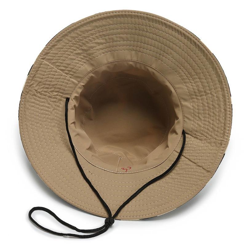 New Camouflage Big Eaves Bucket Hat Sunshade Sunscreen Fishing Essential Simple Casual Versatile