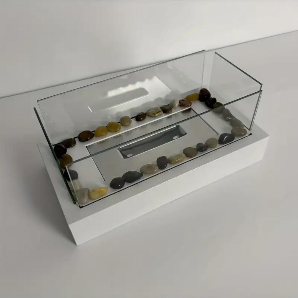 Rectangular Real Fire Tabletop Alcohol Fireplace for Indoor/Outdoor Use