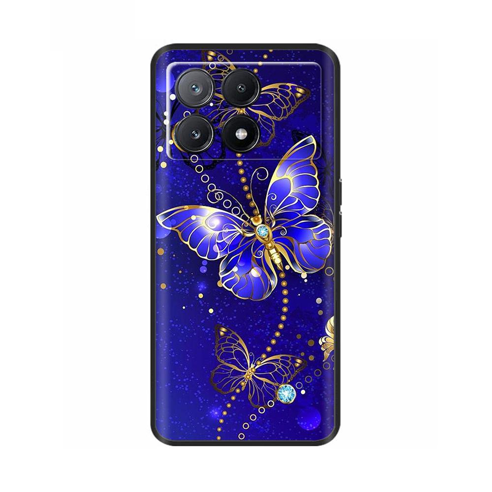 Poco X6 Case Phone Case Lovely Cat Coque Cover For Xiaomi Poco X6 Pro Poco X 6 Pro X6Pro Pocox6 Pro 5G Liquid Silicone Cases